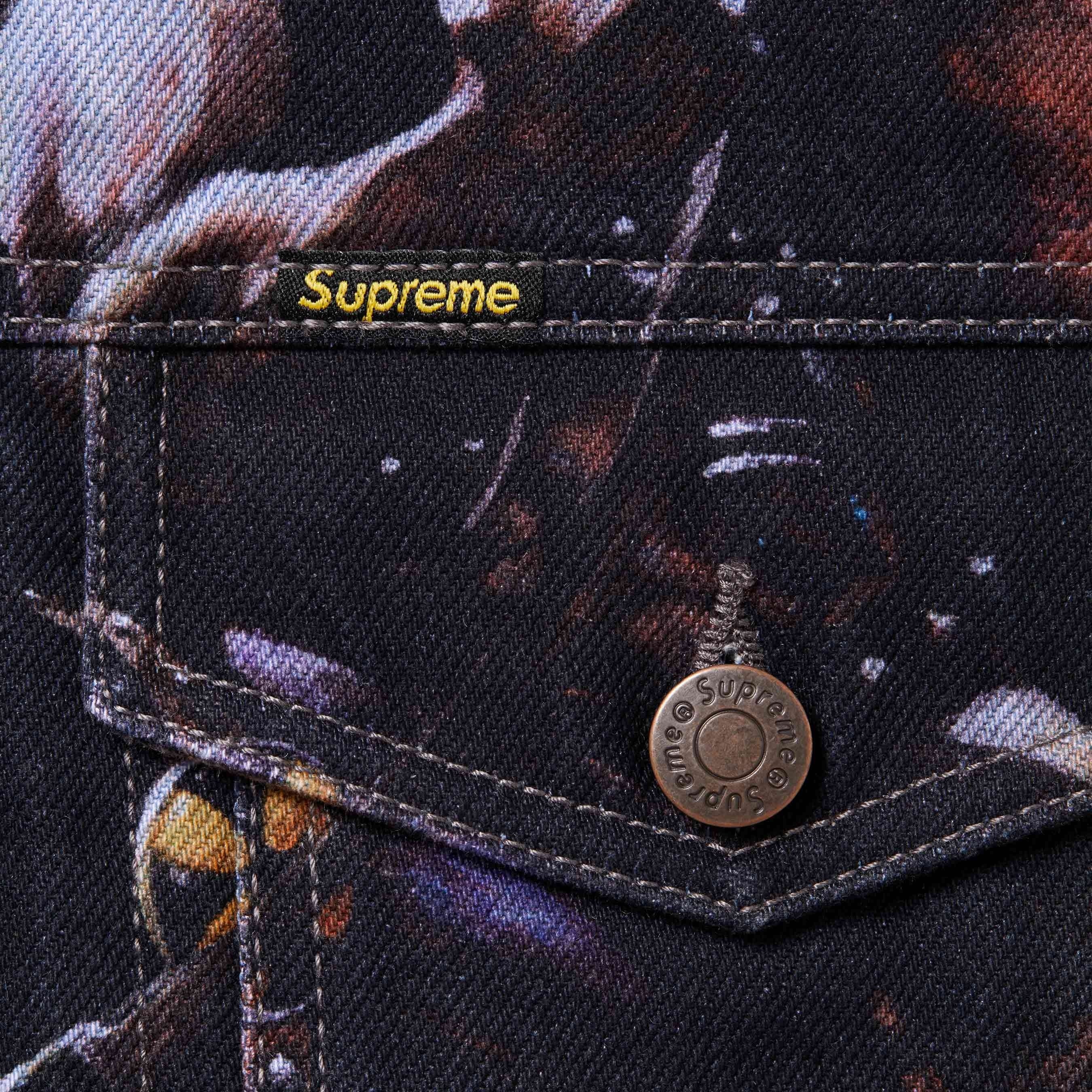 Supreme/Frank Frazetta Faux Shearling Lined Trucker Jacket view 8